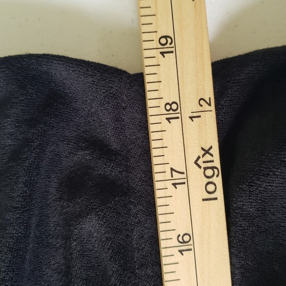 Torrid Midi Lightweight Terry Wrap Cover Up Dress 1X Black Side Slit Stappy Soft - Picture 13 of 16